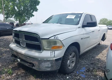 2012 Ram 1500 Slt из США, поврежденный, VIN 1C6RD7GT9CS141153